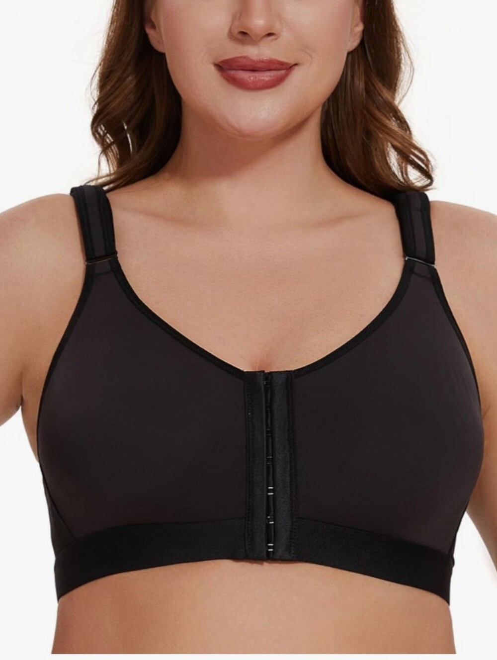 NWT MELENECA  Front Closure Wirefree Post Surgery Plus Size Back Support Bra
